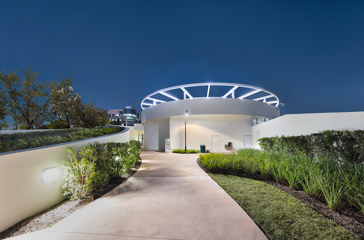 Architectural dusk view of the Doral Cultural Center  Miami, FL